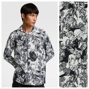 NWT. Zara Man Abstract Floral Print Shirt. Size XL